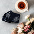 Natural Stone Coasters with Abalone Shell Inlay (Set of 4)